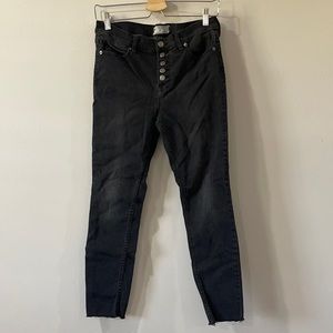 Free People Button Fly Skinny Jeans